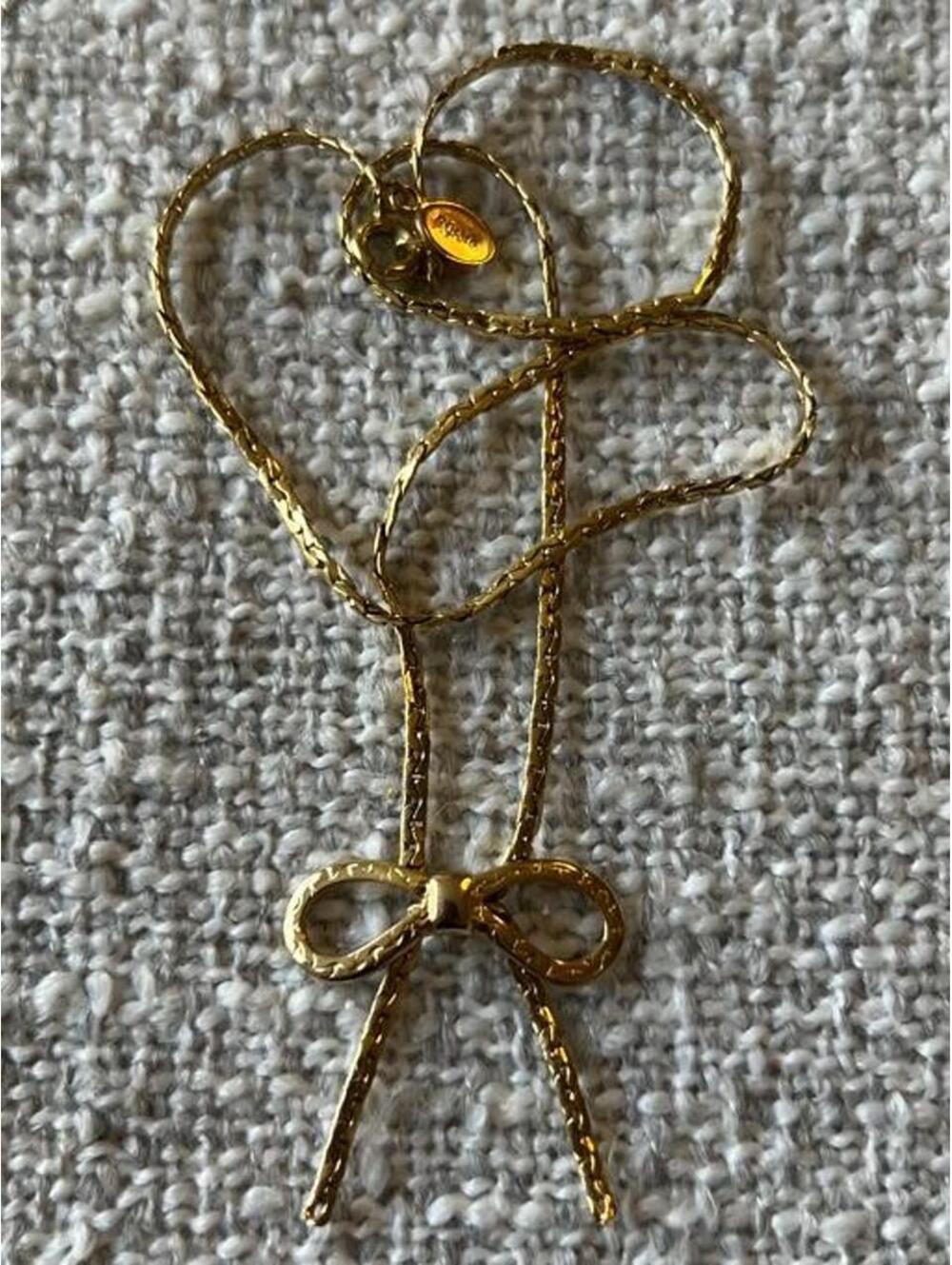 Avon Gold-Tone Bow Necklace
